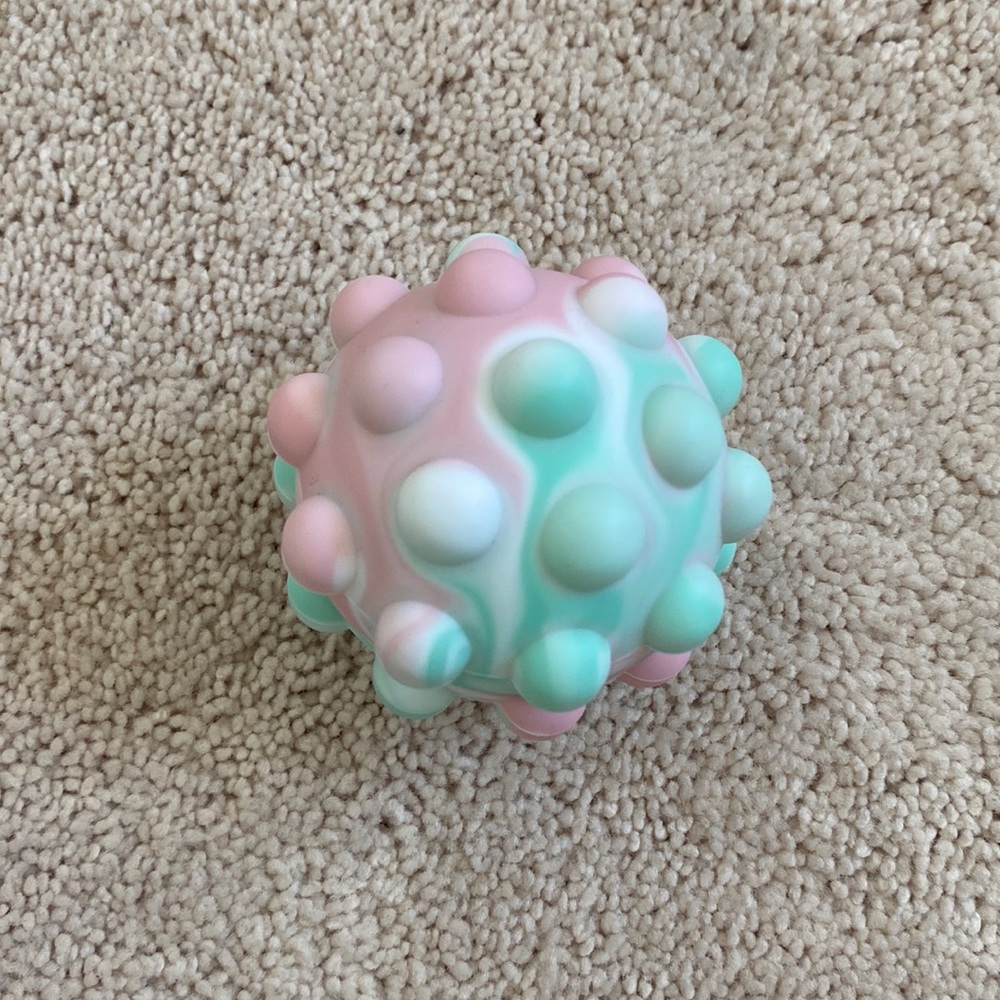 Grin Studios Ice-Cream Swirl Poppie Ball Sensory Toy & Bouncing Stress Ba…